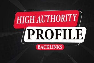 55 social media high quality profile backlinks manually