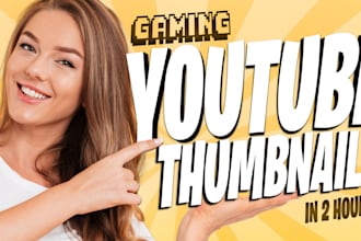 design youtube gaminig thumbnail in 2 hours