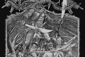 draw black white inking artwork for metal bands