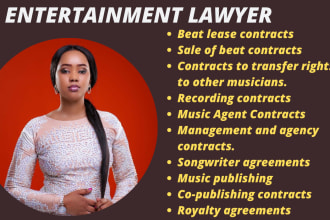 be your entertainment lawyer and draft music contracts