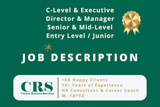 write as an expert insider a perfect job description to get the ideal hires