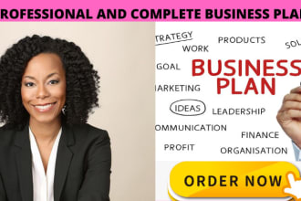 write a complete business plan with financial