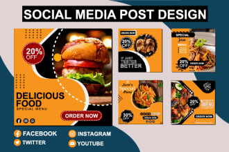 design unique social media posts, banner ads for facebook, instagram
