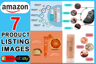 design amazon  product listings online store images and infographic images