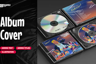 create cartoon album cover illustration