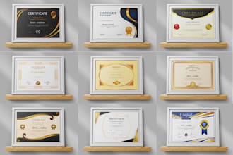 do professional certificate of achievement, award diploma, completion