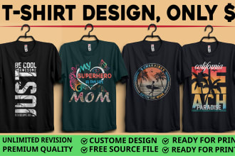 do custom trendy typography t shirt design