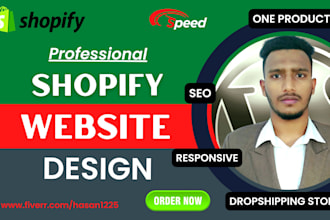 design shopify website and shopify store design with dropshipping