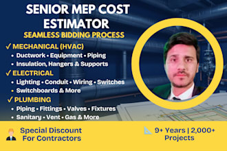 do mechanical, electrical and plumbing takeoff and cost estimation