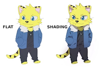 draw your furry fursona characters in chibi style