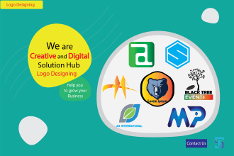 design all types of professional logo with custom support