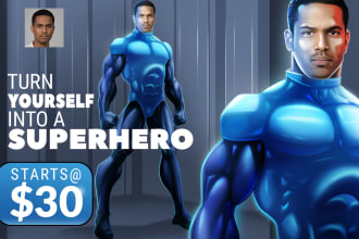 create an eye catching superhero version of yourself