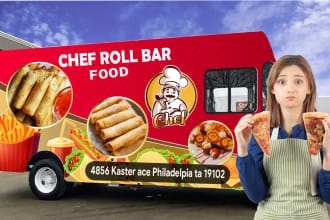 design you a modern vehicle wrap, car wrap, food truck wrap, van wrap design