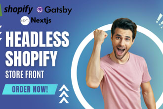 create a headless shopify store with gatsby or nextjs
