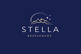 design a restaurant logo for a ski resort in the rockies