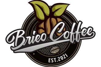 design coffee badge label sticker packaging for logo or shop