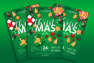 create creative christmas flyer