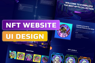 design modern nft website UI UX in figma