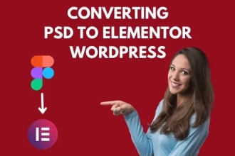 convert ai, PSD,xd or figma to elementor wordpress website