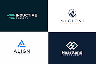design accounting financial consulting credit wealth investment logo