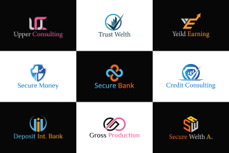 do financial insurance accounting credit repair consulting bank tax logo design