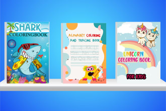 design children coloring book front and back for amazon kpd