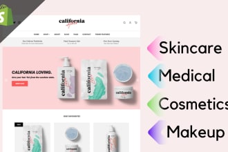 create shopify skincare, clinic, medical, wellness, dental and health store