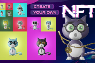 create 3d character nft collection 10k fast