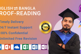 edit and proofread  any bengali document
