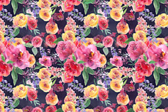 make customized pattern in watercolors