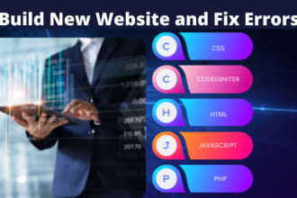 build a website with php laravel, codeigniter and fix errors