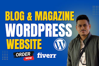 create a blog, magazine site in wordpress website