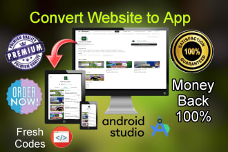 convert website to android app with fresh coding