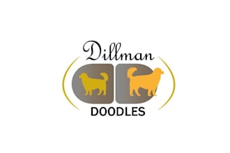 design golden doodle puppy breeding business logo