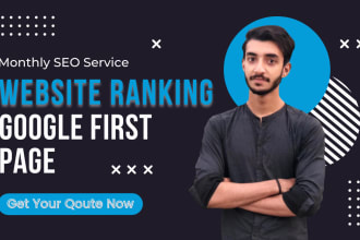 provide monthly seo services to rank website