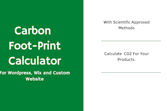 create carbon emmision  calculator for your product