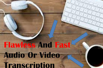 transcribe audio and video in english