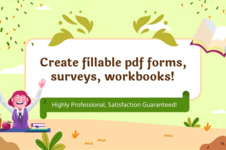 create fillable pdf forms, surveys, workbooks
