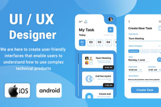 design responsive mobile app UI UX for IOS and android