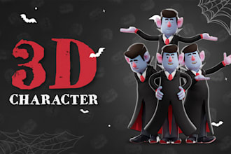 create 3d cartoon style for animation, game asset and nft 3d design