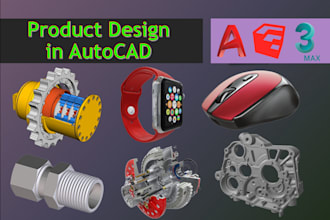 create 2d and 3d product design using autocad and sketchup