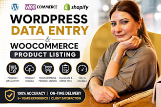 do wordpress data entry and woocommerce product listing