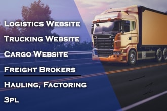 create trucking, logistics,freight broker,dispatch, transportation,cargo website