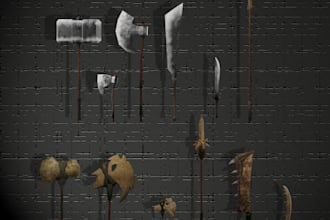do low poly 3d model for your game