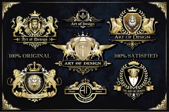 design luxury heraldic, coat of arms logo