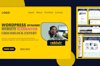 build dynamic wordpress website crocoblock elementor pro or custom design