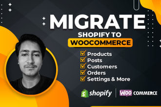 migrate shopify to woocommerce with similar design