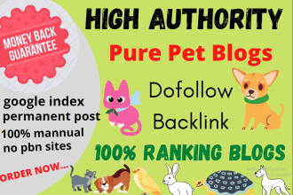 provide guest post on pure HQ pet and animal websites