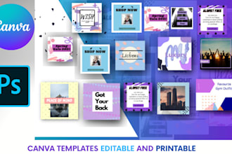 design editable canva templates for social media