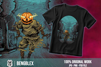 create custom illustration for your t shirt design or merchandise